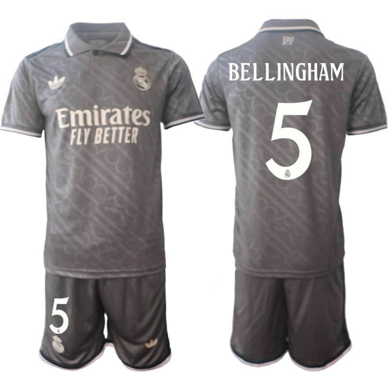 Men 2024-2025 Club Real Madrid away Grey #5 Soccer Jersey